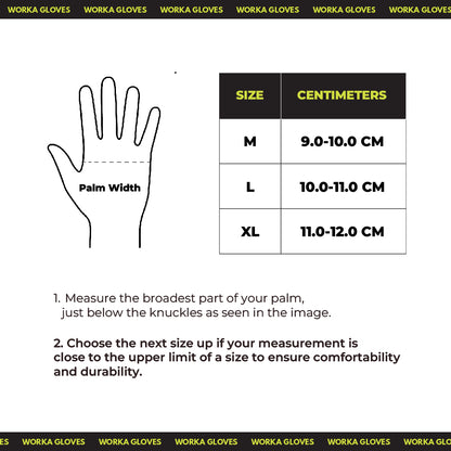 Worka Gloves - Strong 10-12 Mil Disposable Nitrile Gloves - Emerald Black (Box Of 50)